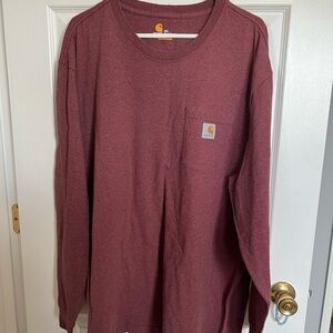 Carhartt Maroon Long Sleeve Shirt
